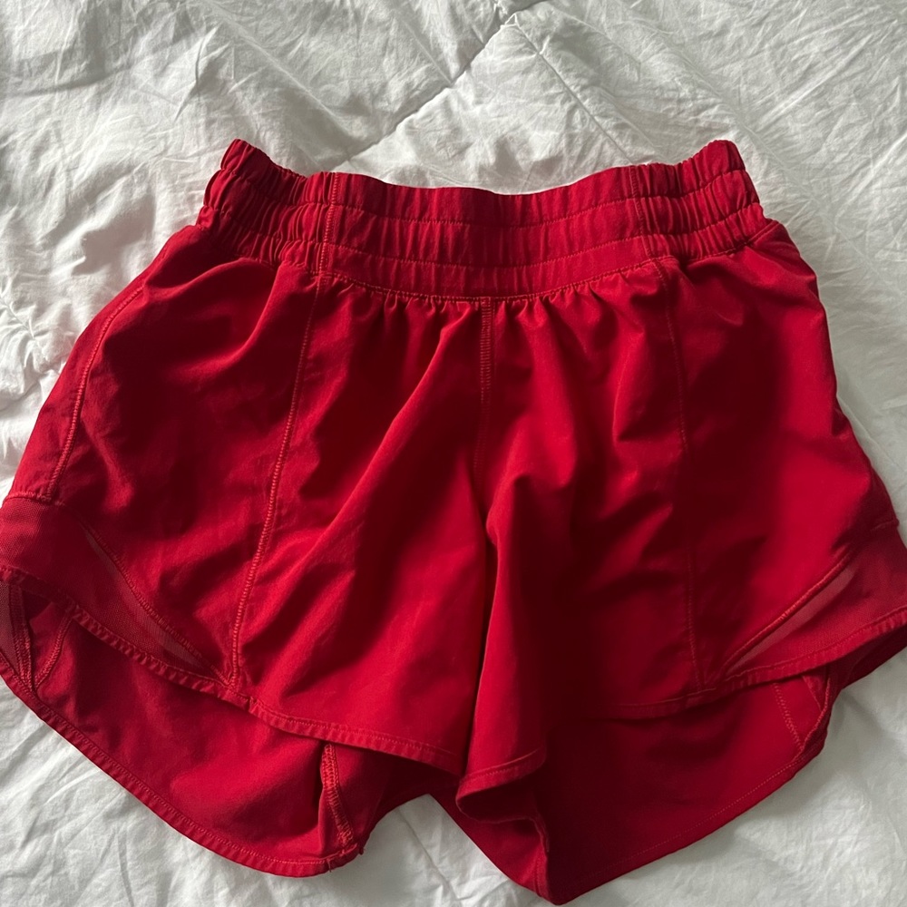Dark Red Lululemon Hotty Hot Shorts